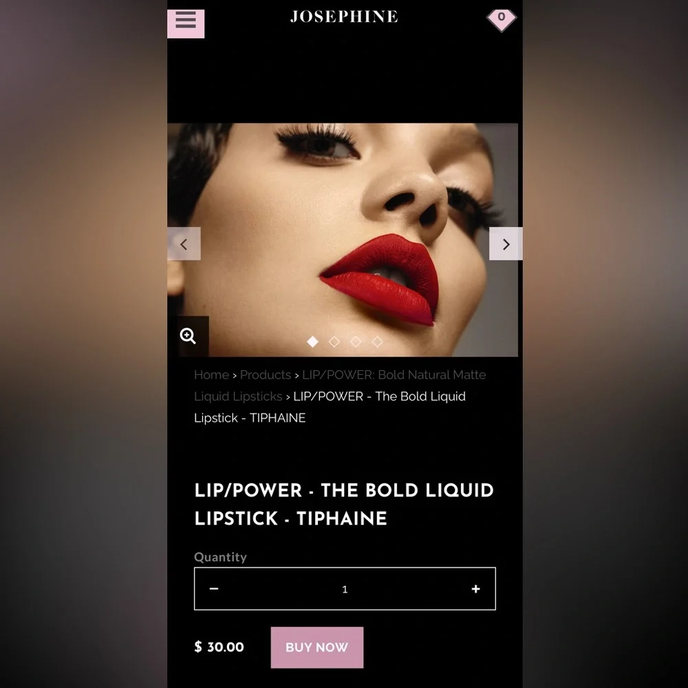 Josephine lip/power-the bold liquid lipstick tiphaine